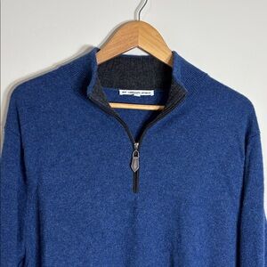 The Cashmere Project Quarter Zip Sweater Large Preppy